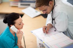 Photo of doctor and staff member