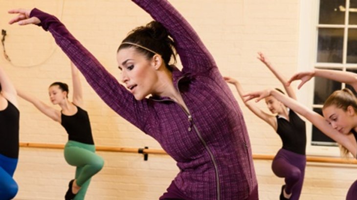 performing group dance