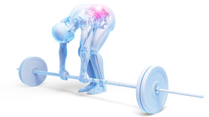 Lifting a heavy barbell